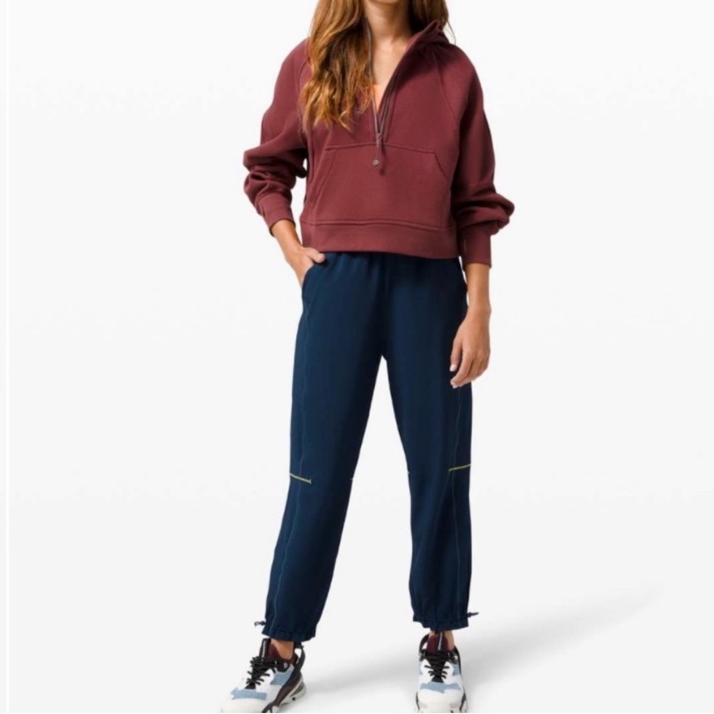 lululemon scuba half zip Burgundy Hoodie